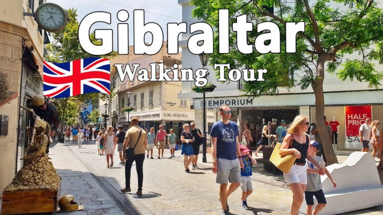 Gibraltar Walking Tour August 2022, British Overseas Territory, United Kingdom [4K]